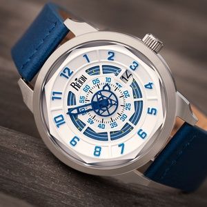 NWT Blue Genuine Leather Automatic Watch
